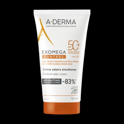 Slika A-Derma Exomega Control, emolientna krema za zaščito pred soncem - ZF50+150 ml