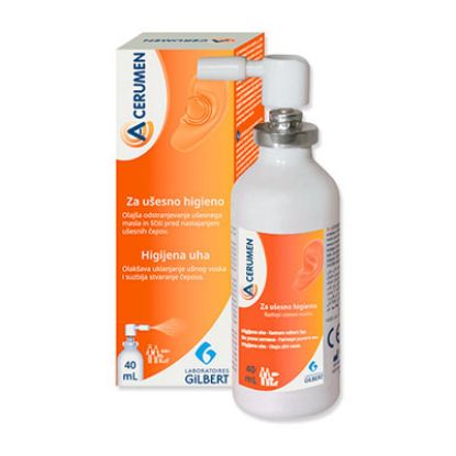 Slika A-Cerumen, raztopina za ušesa v spreju 40 ml