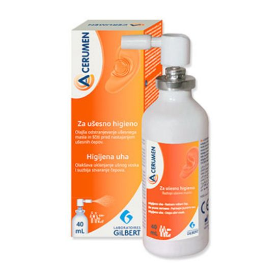 Slika A-Cerumen, raztopina za ušesa v spreju 40 ml