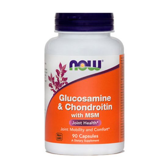 Slika Now Glukozamin & Hondroitin z MSM, kapsule 90x