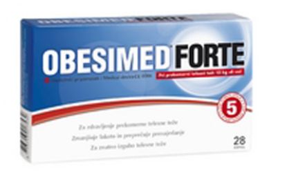 Slika Obesimed Forte za zdravljenje prekomerne telesne teže, kapsule 28x