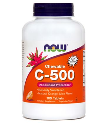 Slika Now Vitamin C-500, žvečljive tablete 100x