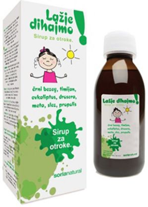Slika Soria Natural Lažje dihajmo, sirup za otroke 150 ml