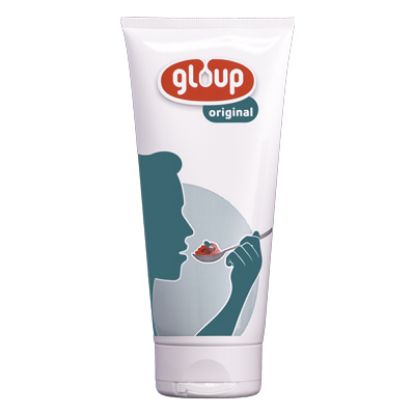 Slika Gloup, gel za lažje požiranje zdravil - okus jagoda/banana 150 ml