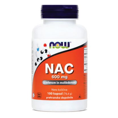 Slika NOW Nac 600 mg, kapsule 100x