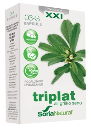 Slika Soria natural triplat ali grško seno xxi kapsule s podaljšanim sproščanjem 30x