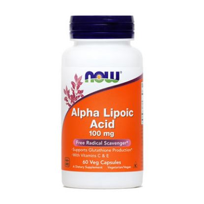 Slika NOW Alfa Lipoična kislina 100 mg, kapsule 60x