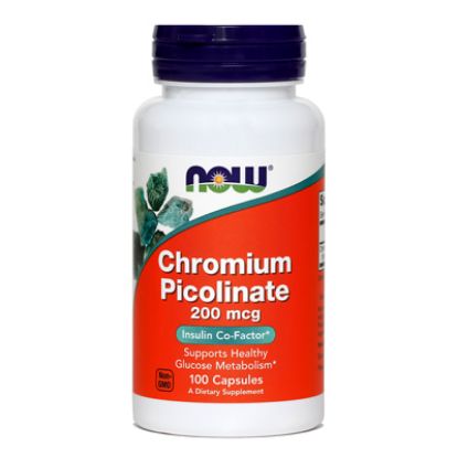 Slika NOW Kromov Pikolinat 200 mcg, kapsule 100x