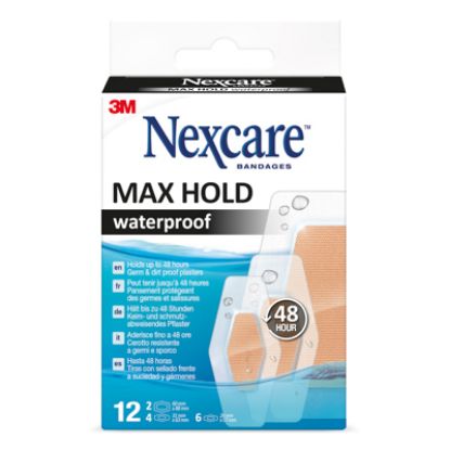 Slika Nexcare Max Hold 48 ur, vodoodporen obliž 12x