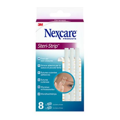 Slika Nexcare Steri strip, trakec za brezšivno zapiranje ran različne velikosti 8x