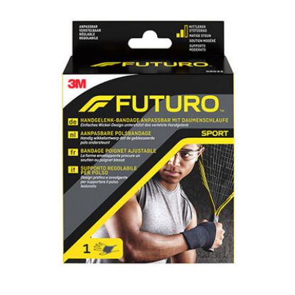 Slika Futuro sport bandaža za zapestje z odprtino za palec črna barva, univerzalna velikost