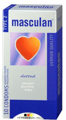Slika Preservativ Masculan 2 dotted/drobnozrnati, kondom 10x