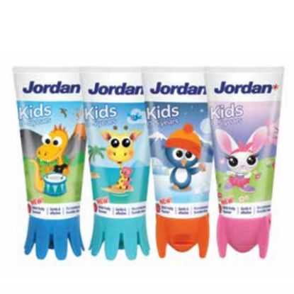 Slika Jordan zobna pasta kids 0-5 let (500 ppm f) blag okus maline tuba 50 ml