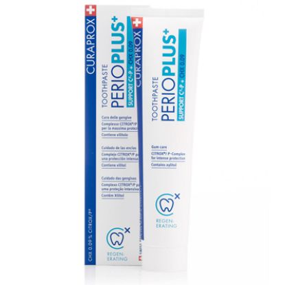 Slika Curaprox perio plus support zobna pasta chx 0,09 75 ml