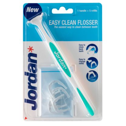 Slika Jordan zobna nitka easy clean flosser z držalom za odrasle
