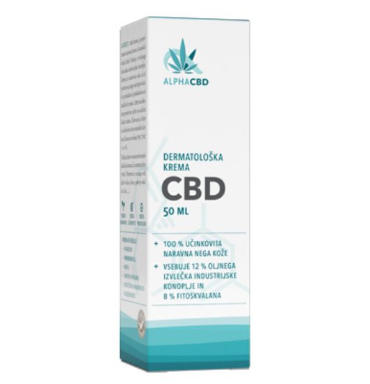 Slika Alpha cbd dermatološka krema plastenka s pumpico 50 ml