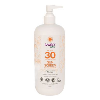 Slika Bambo nature sunscreen losjon za sončenje zf30 plastenka z dozatorjem 500 ml