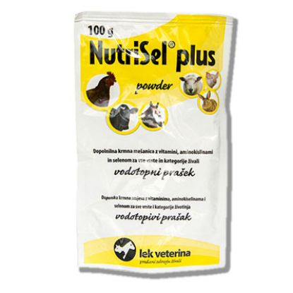 Slika Nutrisel plus vitaminsko-aminokislinski dodatek s selenom za vse vrste živali vodotopni prašek 100 g