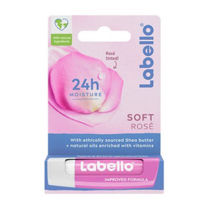 Slika Labello soft rose balzam za ustnice v stiku 4,8 g