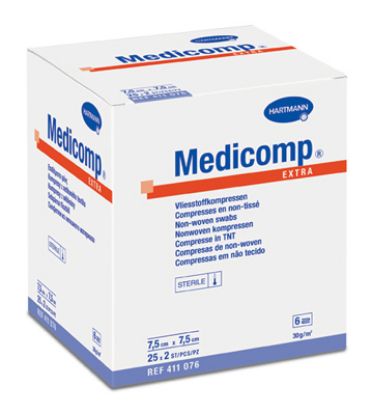 Slika Medicomp extra komprese, sterilne, netkane, 5x5cm 411078 50x