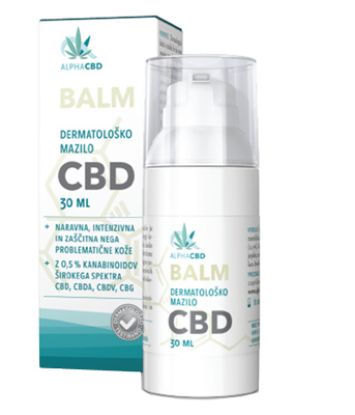 Slika Alpha cbd balm dermatološko mazilo plastenka s pumpico 30 ml