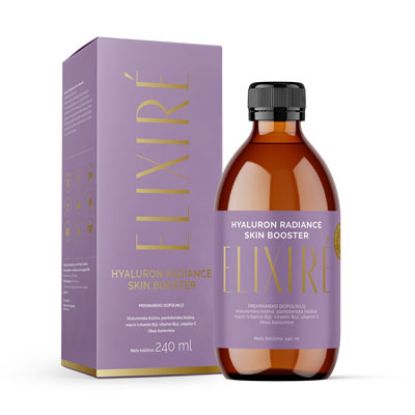 Slika Elixire  hyaluron radiance skin booster, okus borovnice, premium prehransko dopolnilo 240 ml