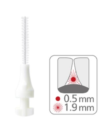 Slika Paro zamenljiva medzobna ščetka isola f bela, velikost 1.9 mm (  žice 0.5 mm), plastično držalo, 5x