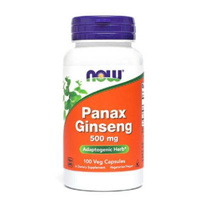 Slika Now panax ginseng 500 mg vegetarijanske kapsule 100x