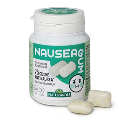 Slika Naturando nausea žvečilni gumi proti slabosti 25x l0u nat