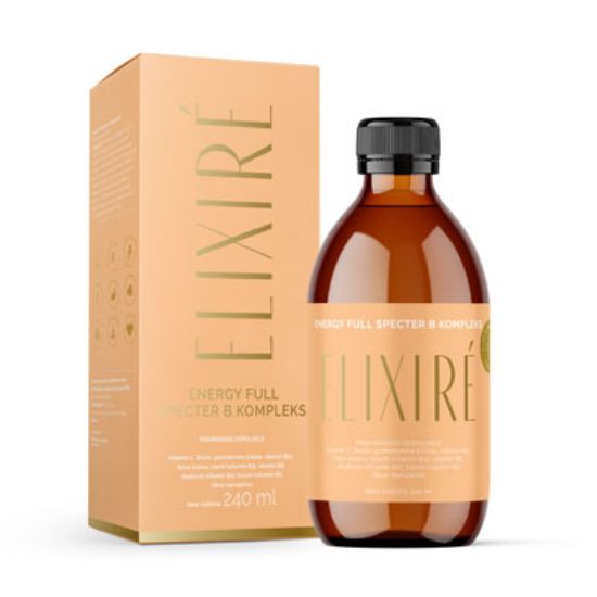 Slika Elixire  energy full specter b kompleks, okus mandarine, premium prehransko dopolnilo 240 ml