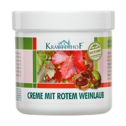 Slika Krauterhof krema rdeče vinsko listje in divji kostanj lonček 250 ml