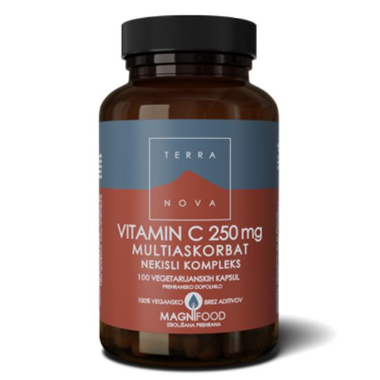 Slika Terranova vitamin c 250 mg multiaskorbat nekisli kompleks vegetarijanske kapsule 100x