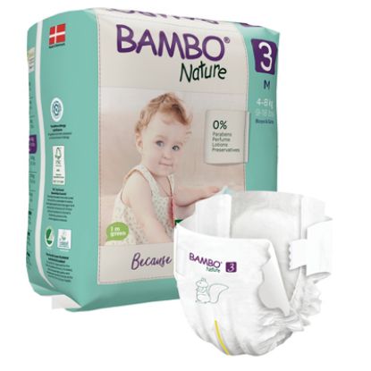Slika Bambo nature otroška plenička midi 3 4 - 8 kg 28x