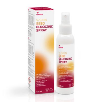 Slika V-skin sebo glucozinc, sprej za živali 125 ml